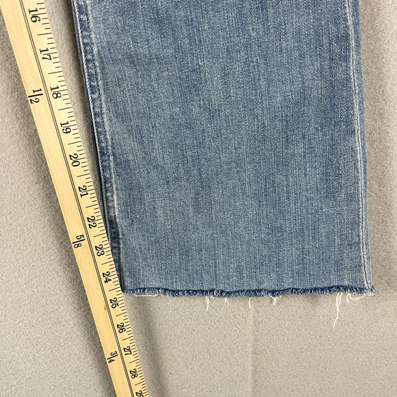 Citizens of Humanity Isola Crop Bootcut Jean Women 27 Blue Raw Hem Light Wash - Picture 8 of 16